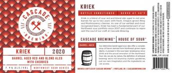 Cascade Brewing - Kriek Barrel-Aged Red Ale with Cherries (500ml) (500ml)